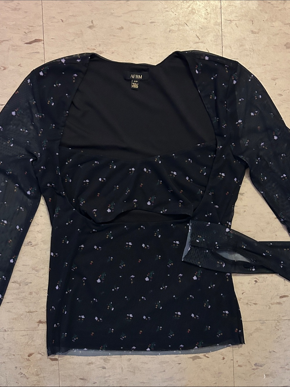 AFRM Sheer Floral Blouse | Long Sleeve Women’s Top | Lightweight & Chic